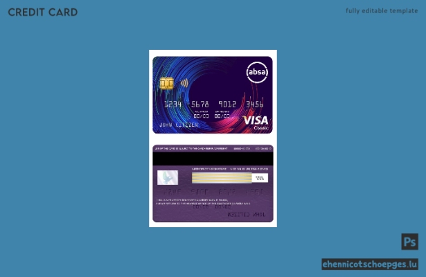 Beispielvorschau der ABSA Bank Visa Classic Card in Südafrika